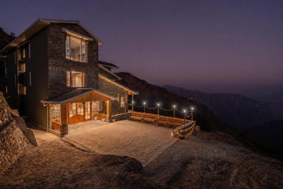 Night, Natural landscape, Mountain view