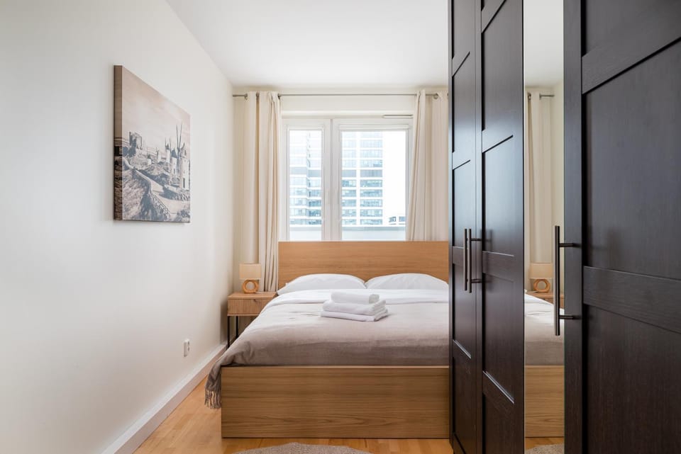 Bed, Photo of the whole room, Bedroom, towels, wardrobe
