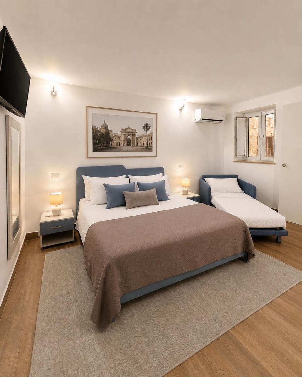 Bed, TV and multimedia, Photo of the whole room, Bedroom, air conditioner