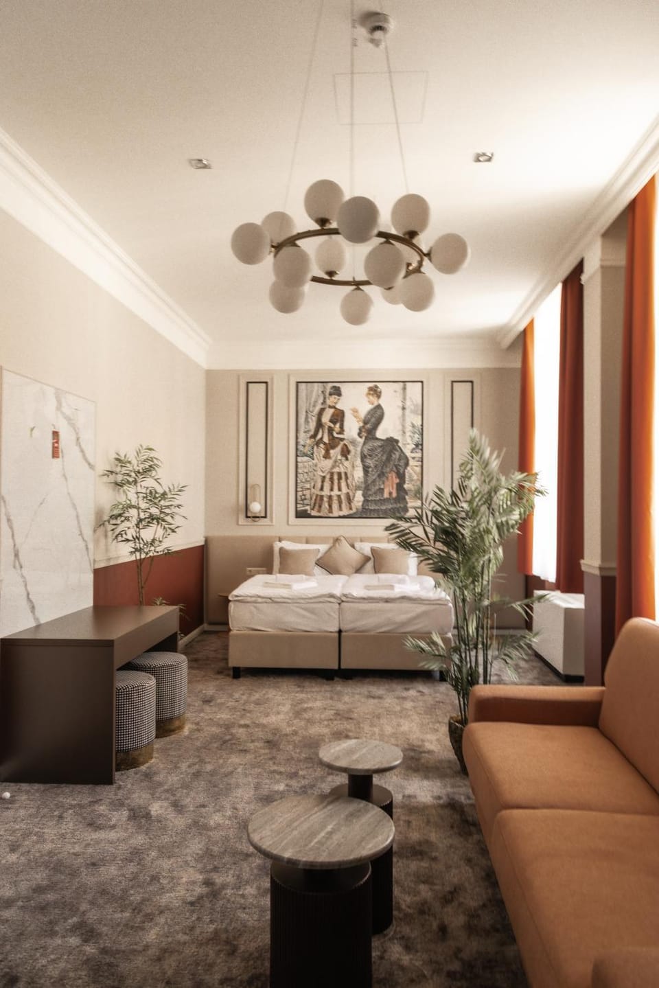 Bed, Living room, Photo of the whole room, Seating area, Bedroom