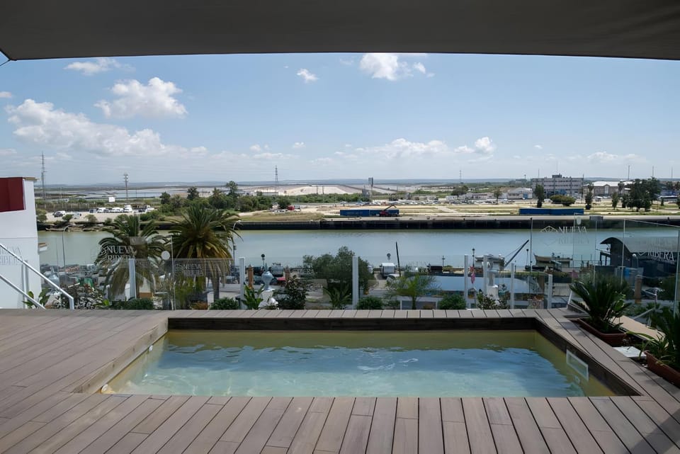 Property building, Living room, Swimming pool