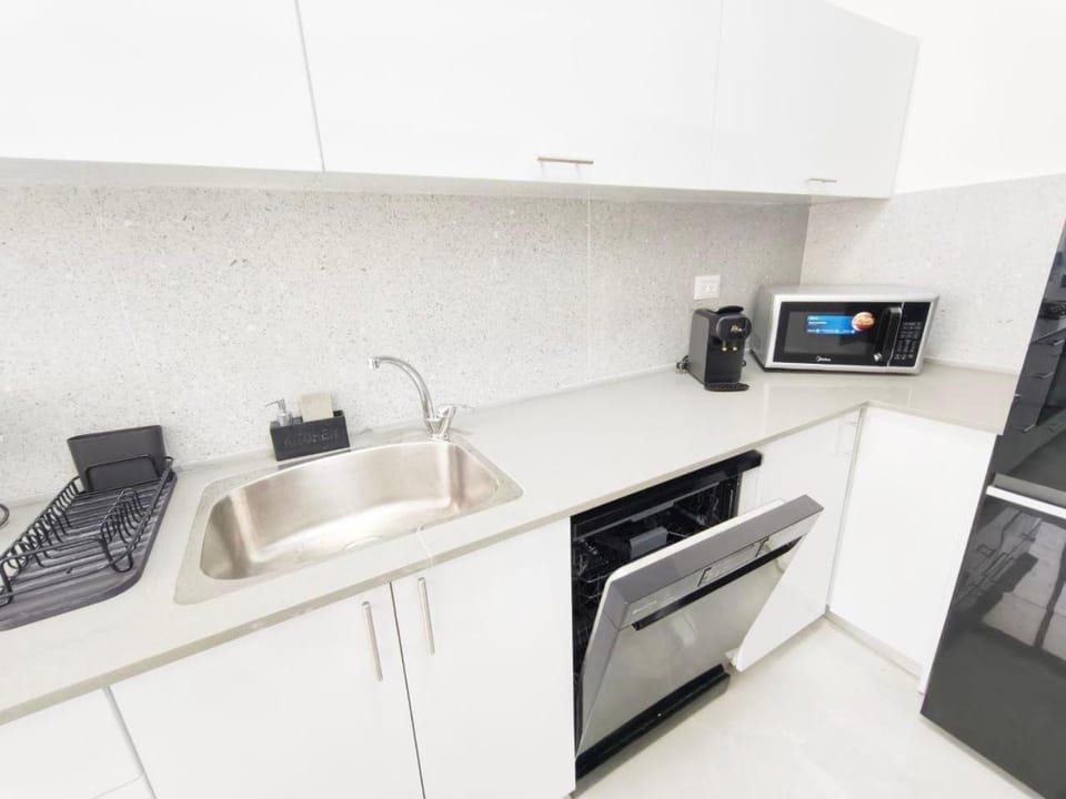 Kitchen or kitchenette, dishwasher