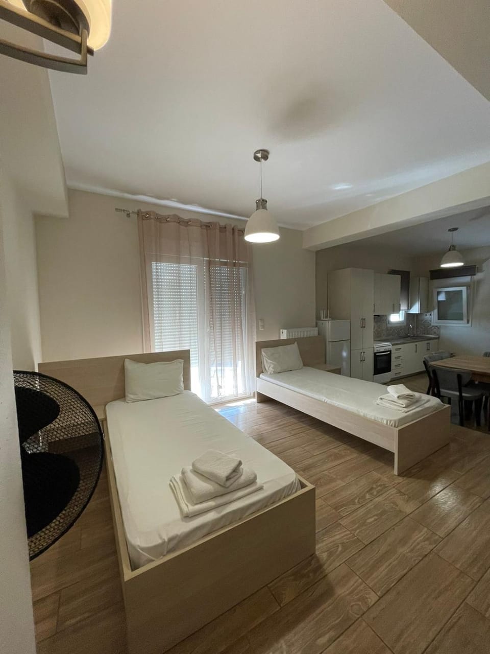 Bed, Living room, Seating area