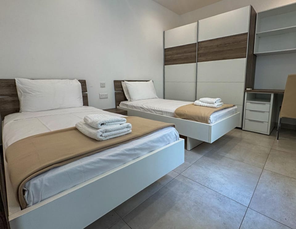 Bed, Photo of the whole room, Bedroom, towels, wardrobe
