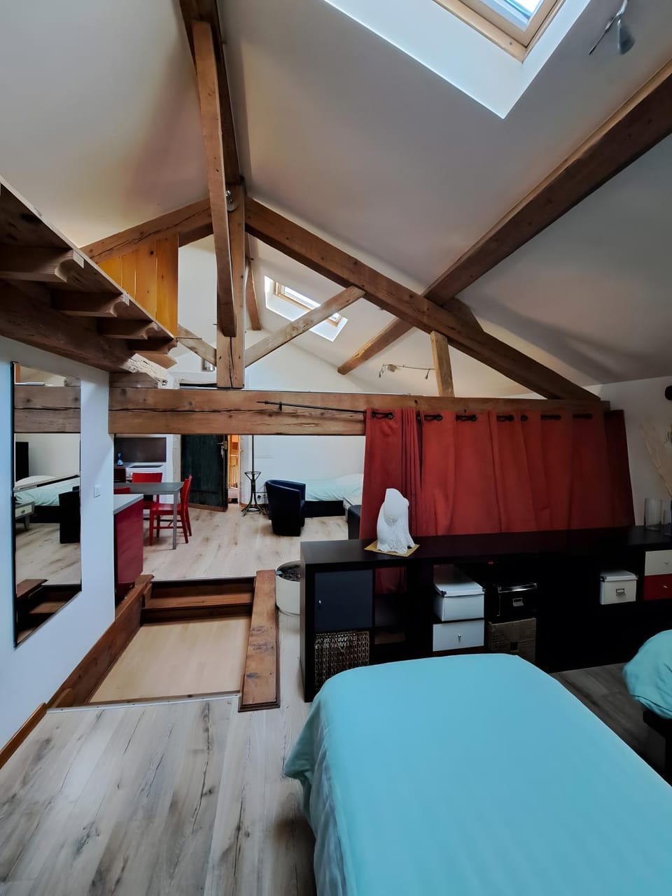 Property building, Living room, Bedroom