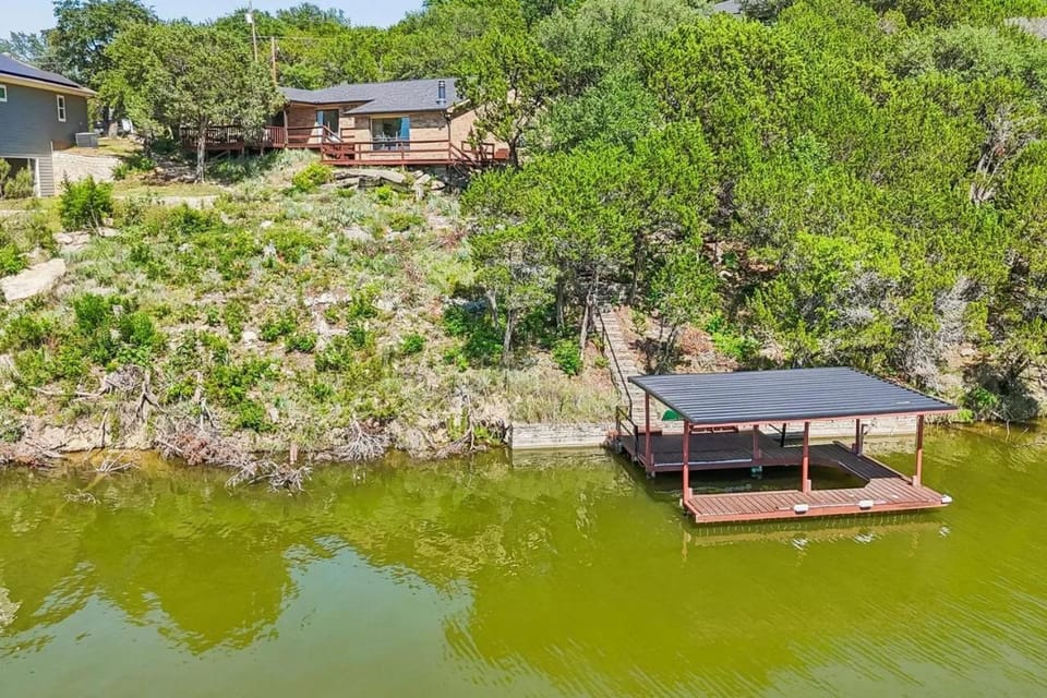 Lake Granbury Waterfront Dock Sunset Views House in Granbury