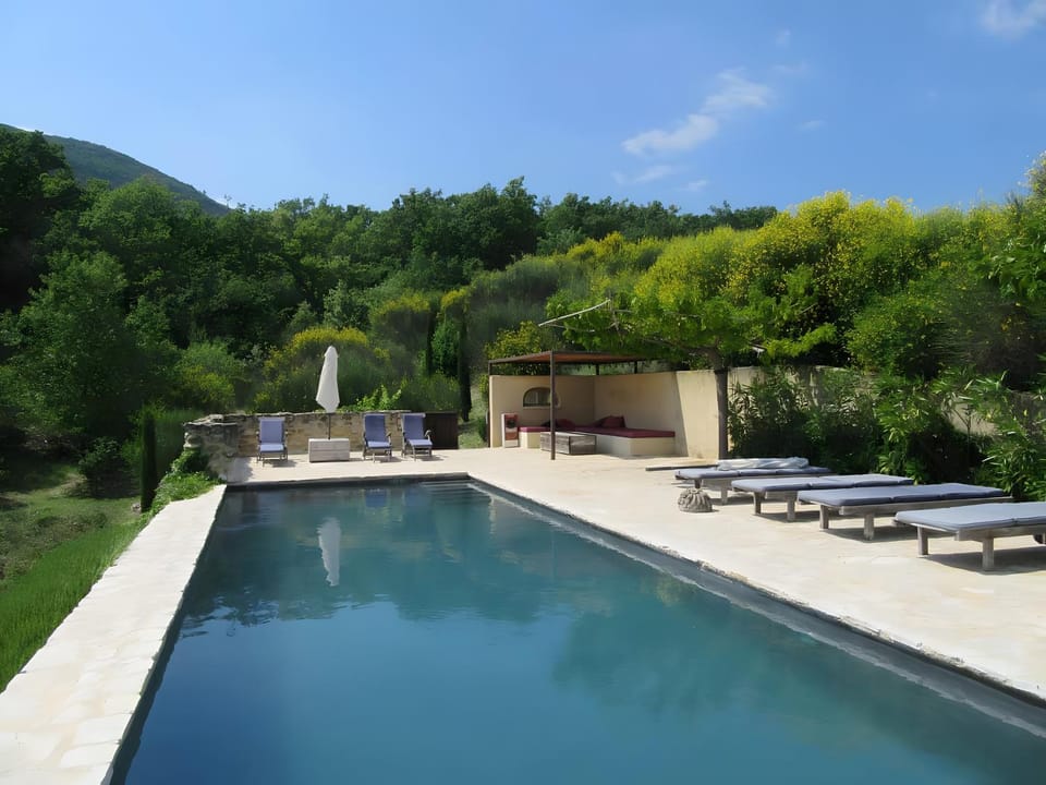Property building, Living room, Swimming pool