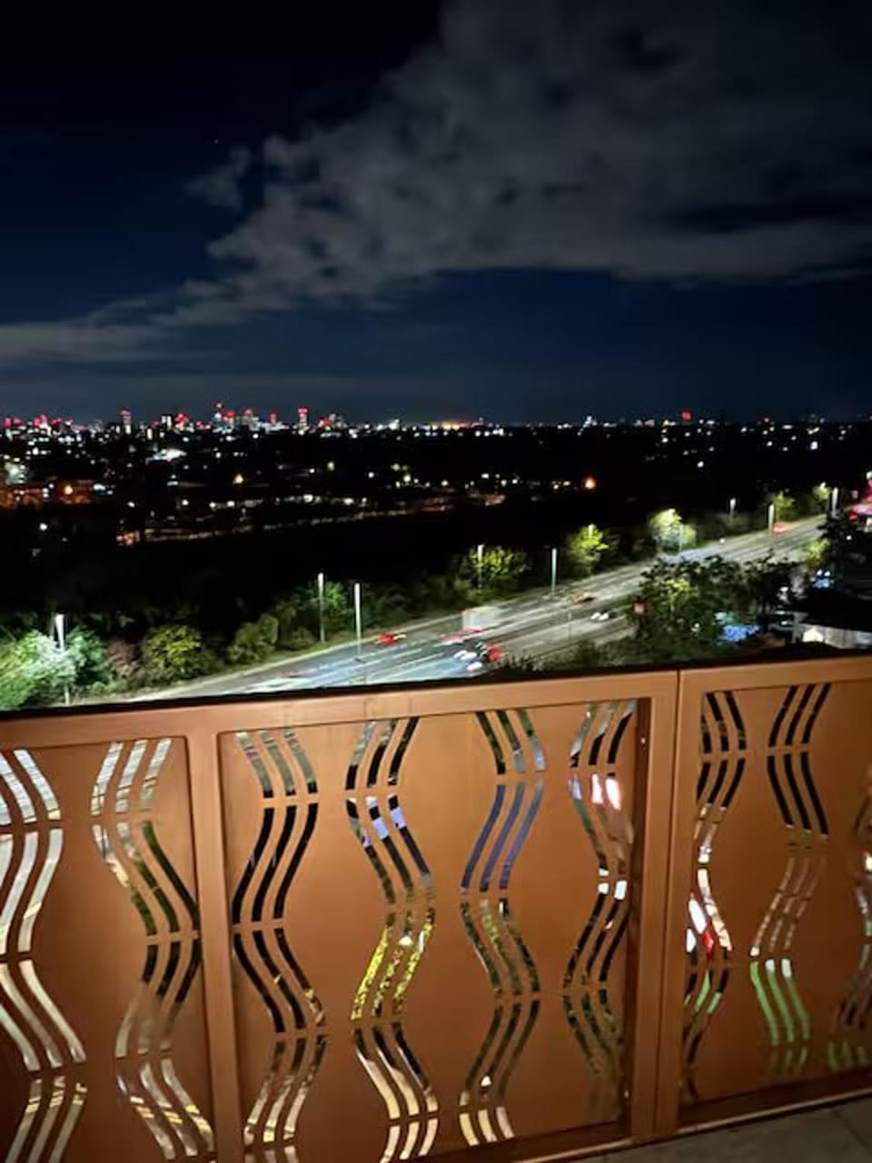 Night, View (from property/room), Balcony/Terrace, City view