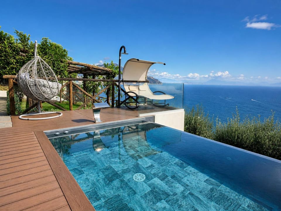 Natural landscape, Hot Tub, View (from property/room), Sea view, Swimming pool, Open Air Bath, sunbed