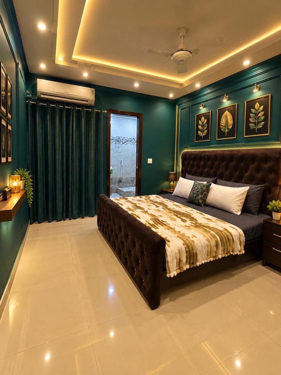 Bed, Living room, Photo of the whole room, Seating area, Bedroom, air conditioner