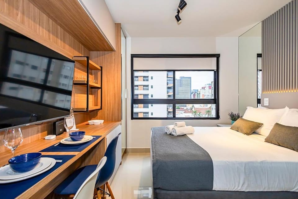 Lindo Studio no MUV, Centro Curitiba, próximo a FAE Apartment in Curitiba