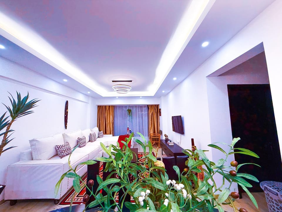 Bed, Living room, Photo of the whole room, Seating area, Bedroom, air conditioner