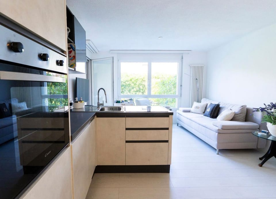 TV and multimedia, Kitchen or kitchenette, Living room, Seating area, dishwasher, stove