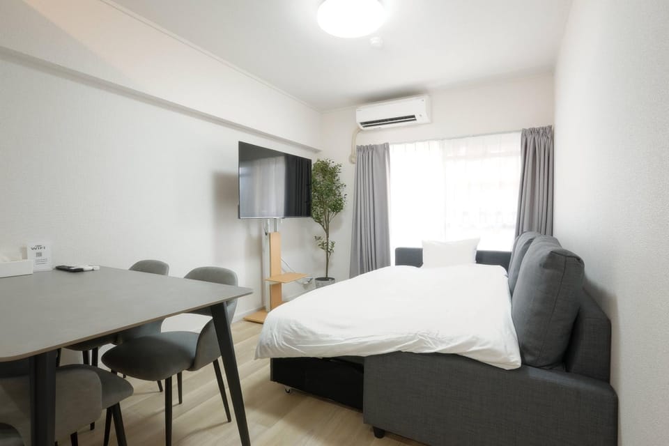 Bed, Living room, Bedroom