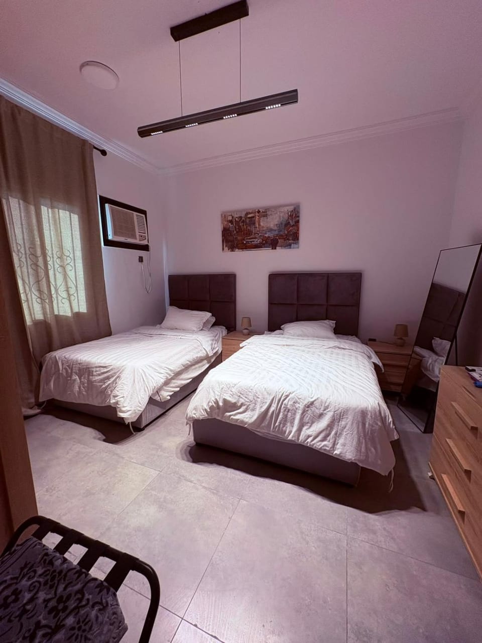 Bed, Photo of the whole room, Bedroom, air conditioner