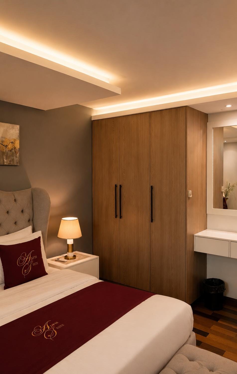 Bed, Bathroom, Photo of the whole room, Bedroom, wardrobe