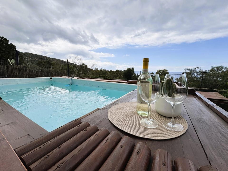 Patio, Natural landscape, Mountain view, Pool view, Sea view, Swimming pool, sunbed