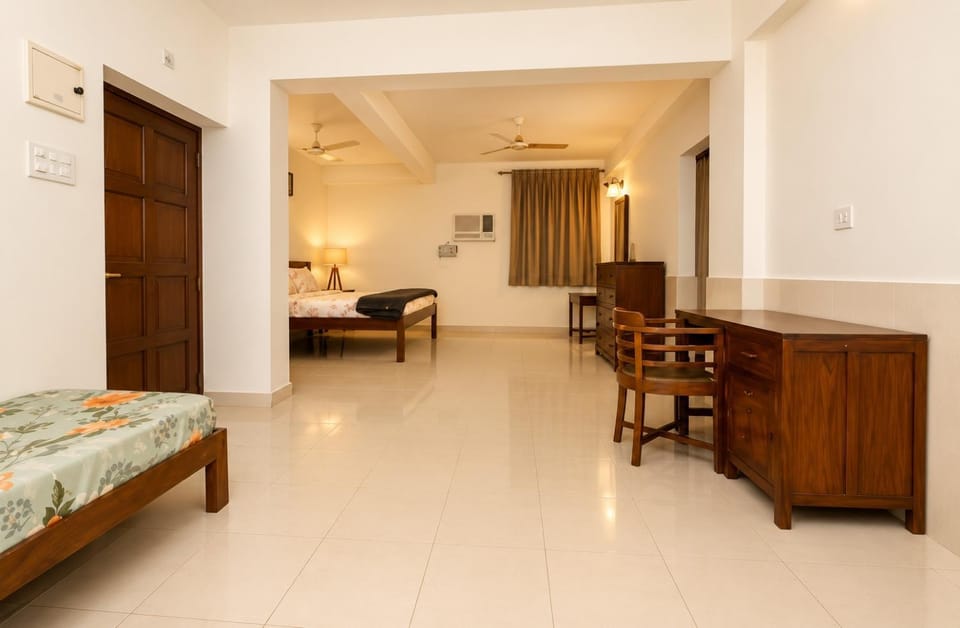 Bed, Bedroom, air conditioner