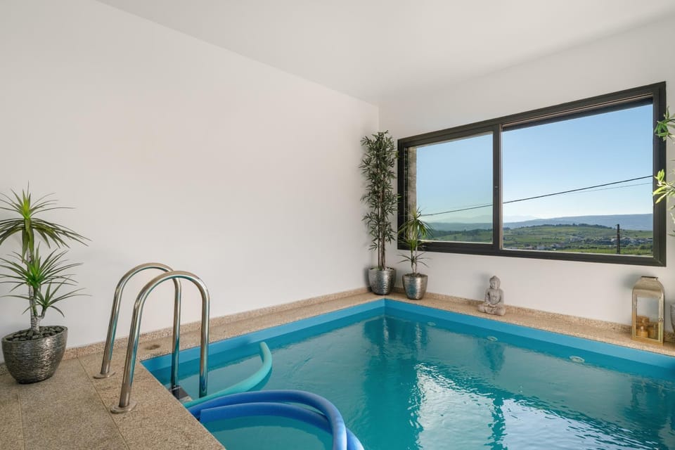 Property building, Living room, Swimming pool