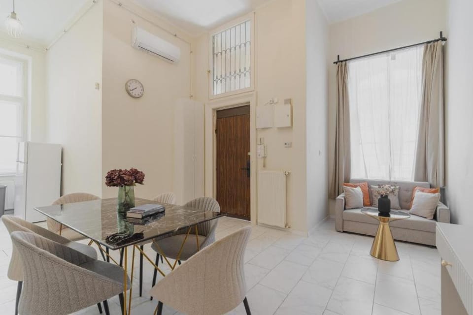 Elegant Marble 3BR Near Opera House Grand Windows Apartment in Budapest