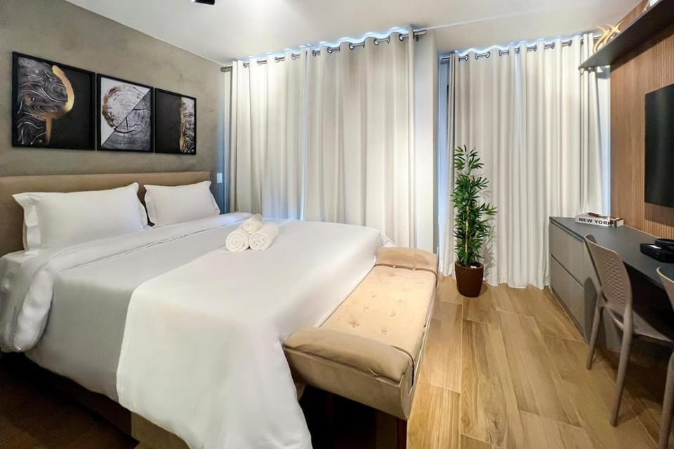 Studio Moderno, com Piscina, AC, Wi-fi e Alexa Apartment in Sao Paulo City
