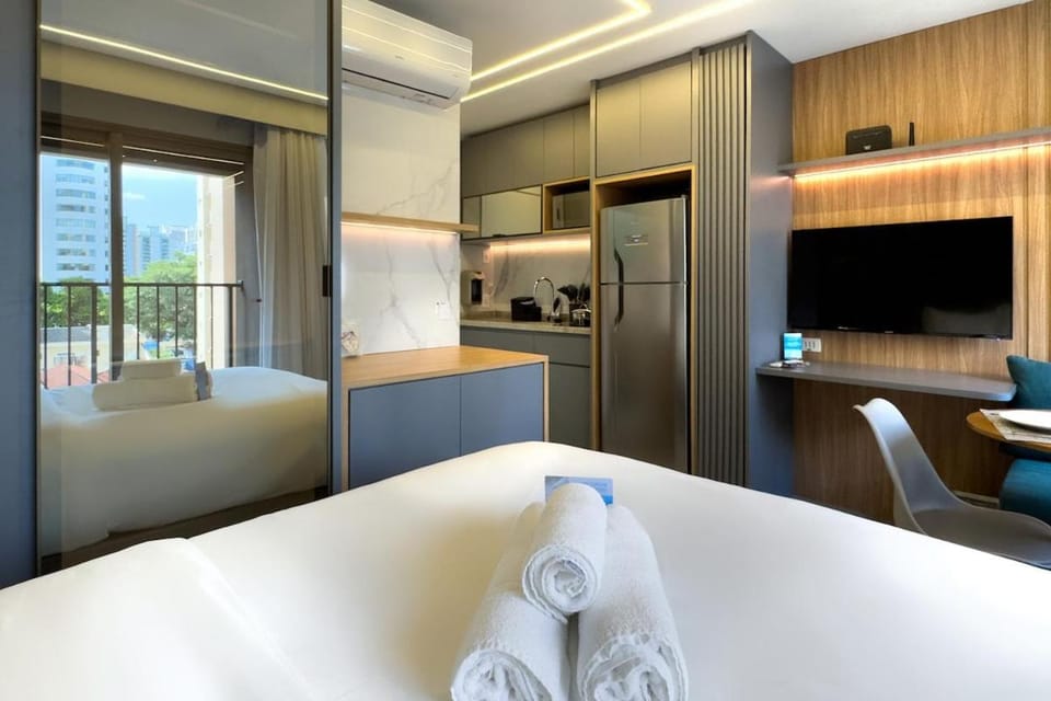 Estúdio executivo, Piscina, Academia e Coworking Apartment in Sao Paulo City