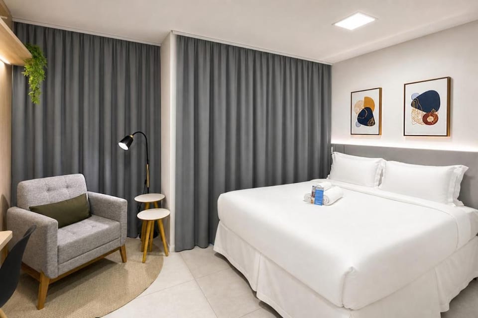 Apê Premium, Cama Queen, Varanda e Smart TV Apartment in Sao Paulo City