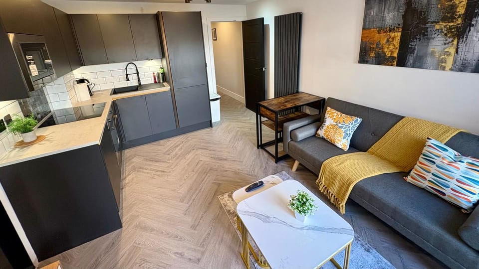 Kitchen or kitchenette, Living room, Dining area
