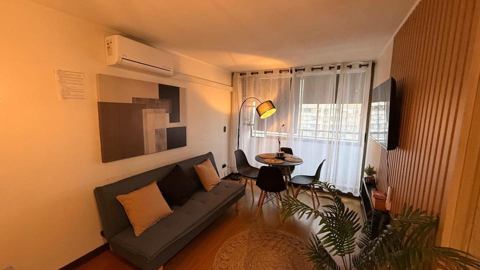 Living room, Seating area, Dining area, air conditioner