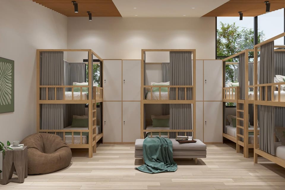 Bed, Living room, Photo of the whole room, Seating area, Bedroom, bunk bed, towels