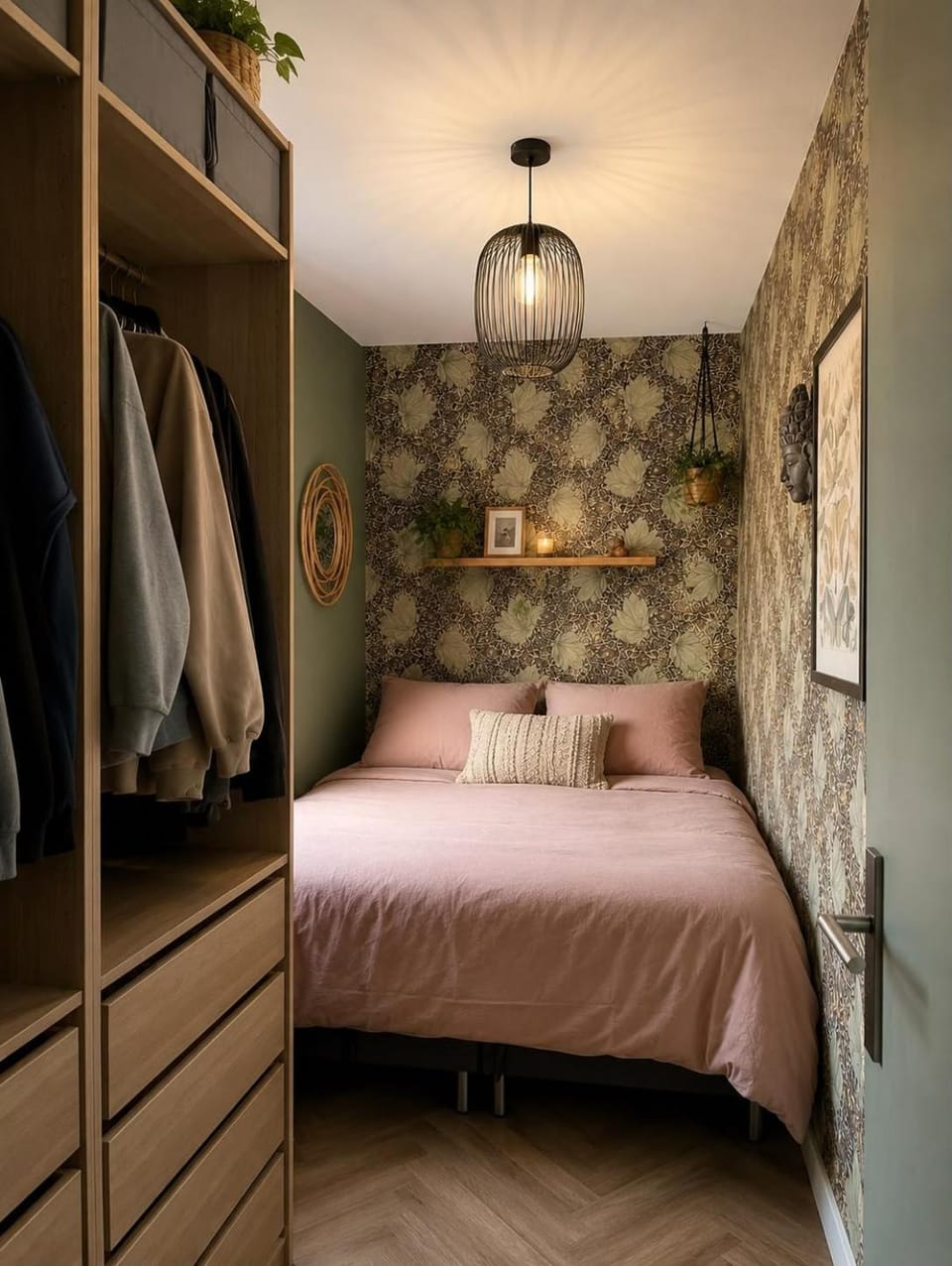 Bed, Photo of the whole room, Bedroom, wardrobe