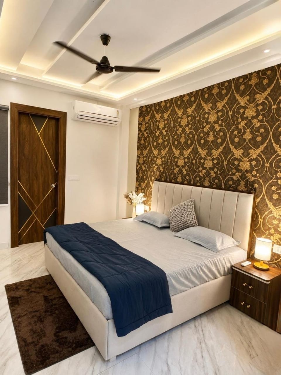 Bed, Bedroom, air conditioner