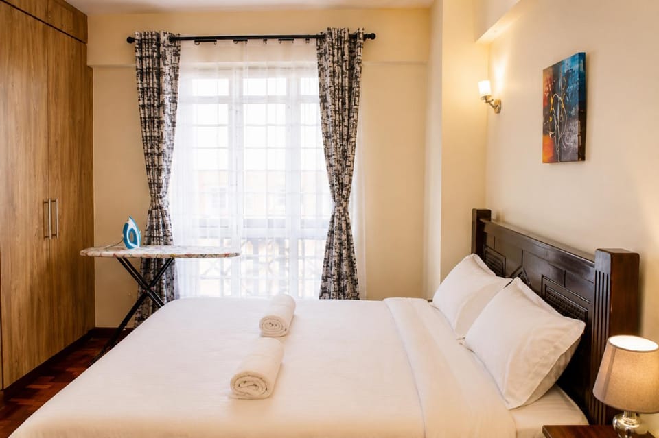 Bed, Photo of the whole room, Bedroom, towels, wardrobe