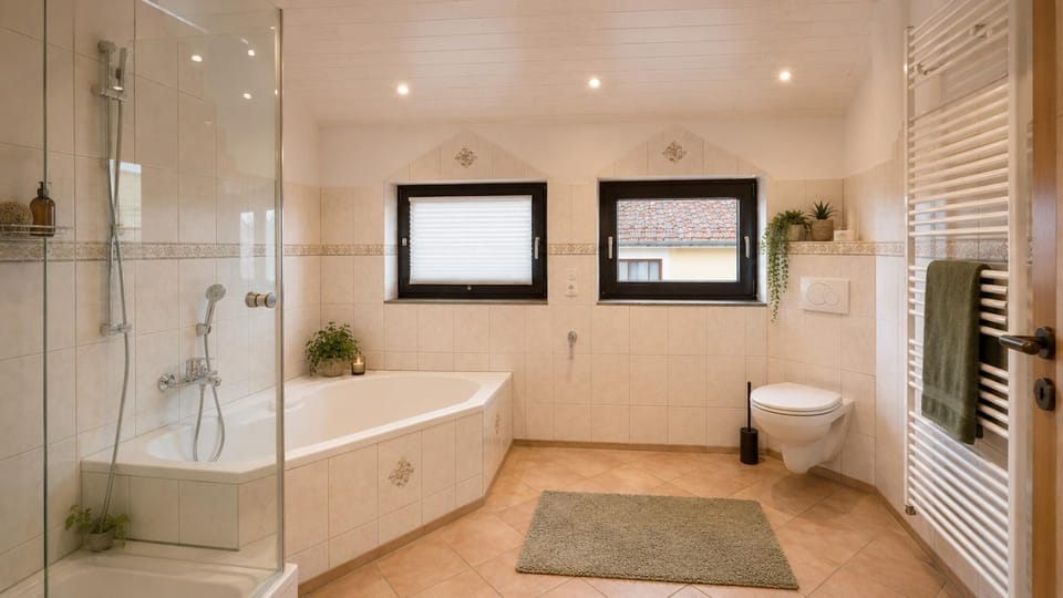 Bathroom, Living room