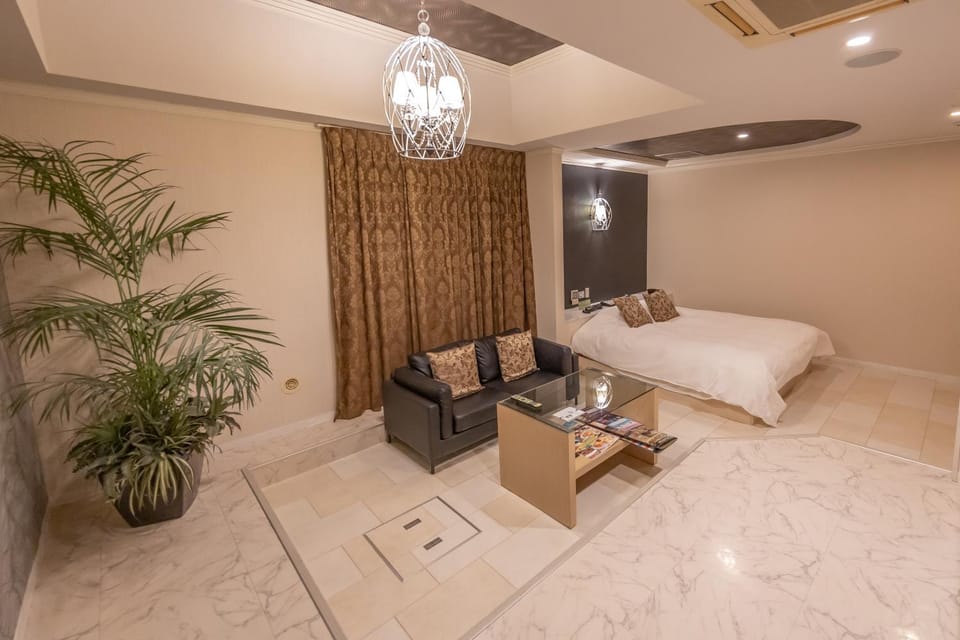 Bed, Living room, Photo of the whole room, Seating area, Bedroom