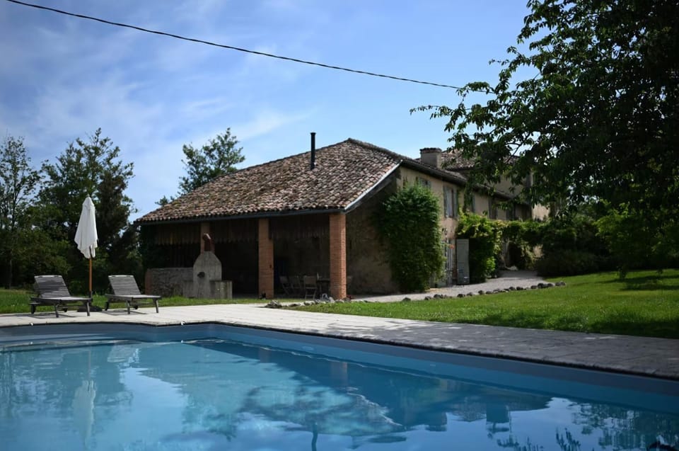 Property building, Living room, Swimming pool