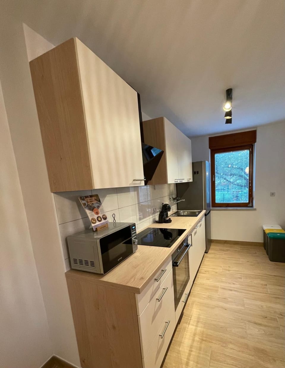 Kitchen or kitchenette, dishwasher, oven, stove