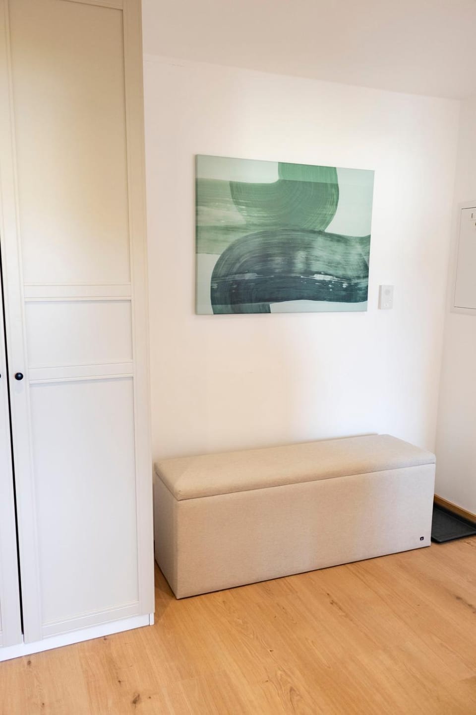 Seating area, wardrobe