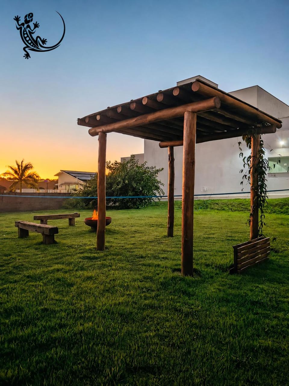 Garden, Garden view, Sunset