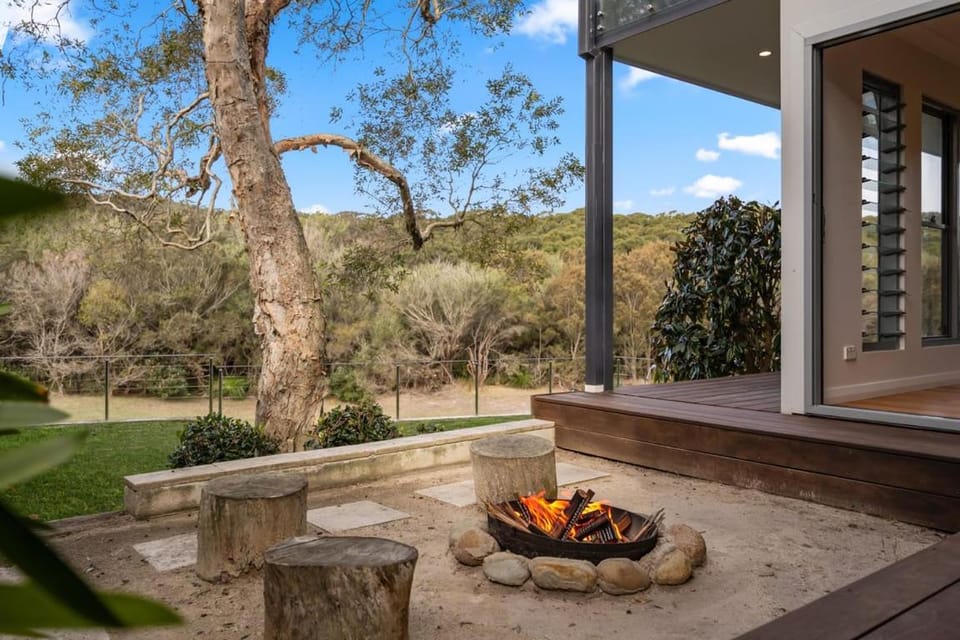 Day, Garden, Garden view, fireplace