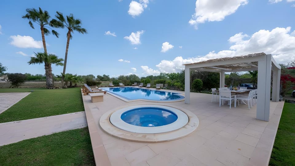 Property building, Living room, Swimming pool