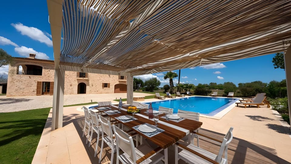 Property building, Living room, Swimming pool