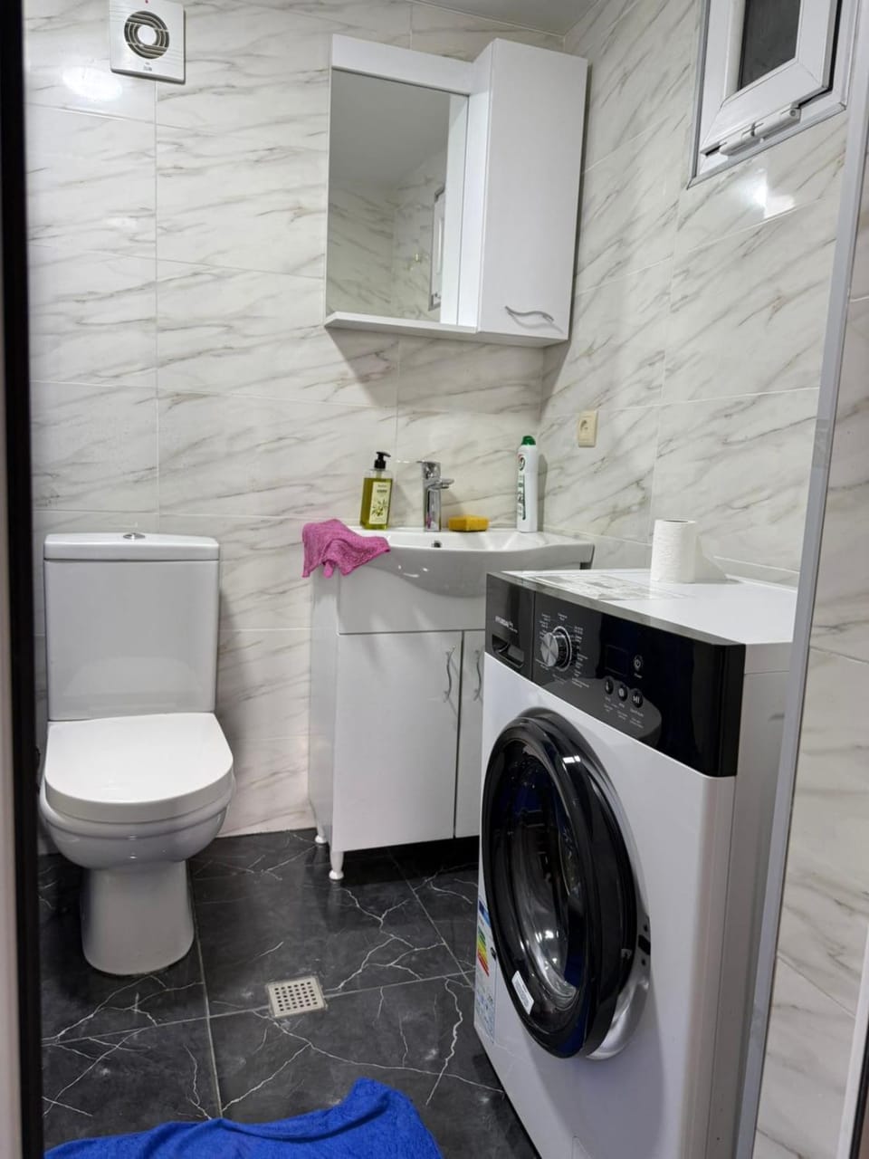 Toilet, Bathroom, washing machine, dryer