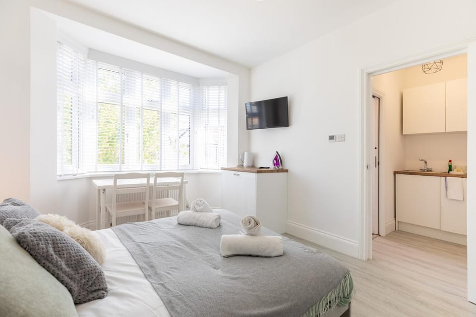 Light Filled First Floor Studio with Bay Window Apartment in London Borough of Southwark