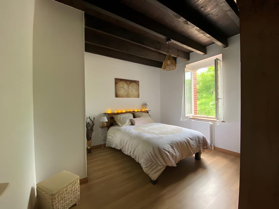 Property building, Living room, Bedroom