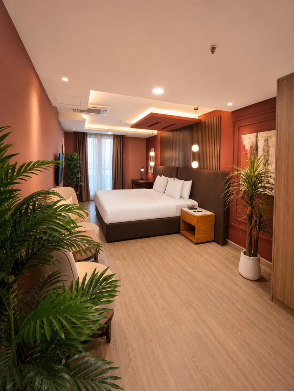 Bed, Living room, Photo of the whole room, Seating area, Bedroom