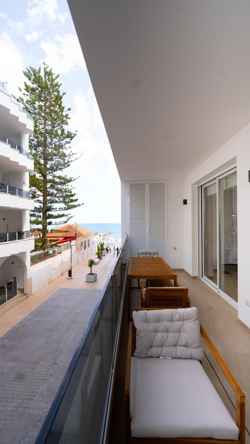 Day, View (from property/room), Balcony/Terrace, Seating area, Sea view, sunbed