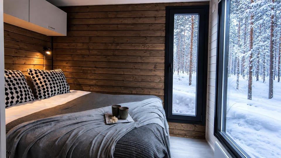 Bed, Winter, Photo of the whole room