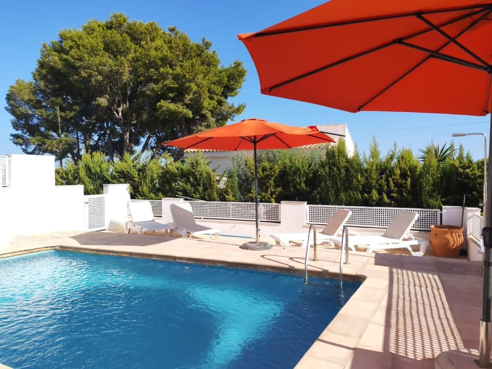 Patio, Pool view, Swimming pool, sunbed