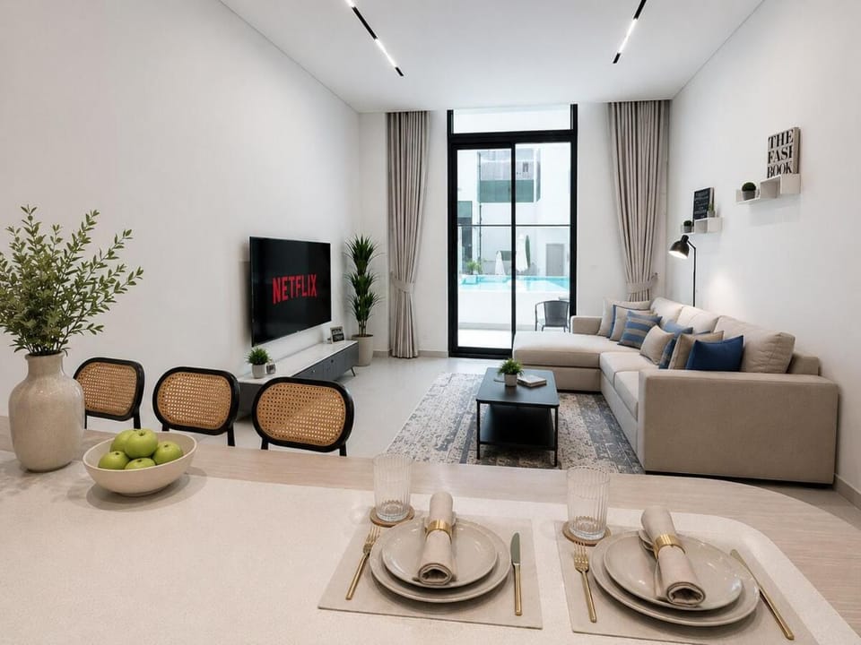 Luxury Poolside 2BR With Gym, Sauna and Jacuzzi Apartment in Dubai